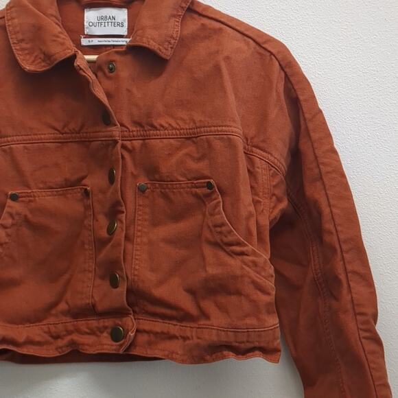Urban Outfitters orange cropped jacket size S - Picture 4 of 5